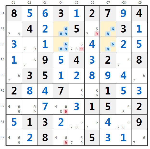 Unique Rectangle Type 2 Example
