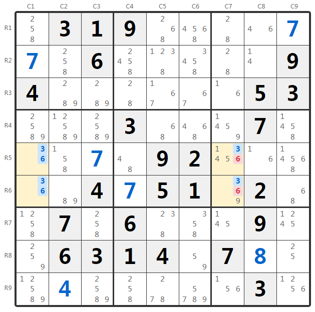 Unique Rectangle Type 4 Example
